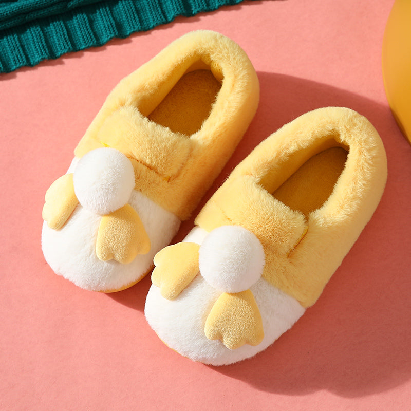 Chaussons d'intérieur antidérapants Douillet coloris jaune